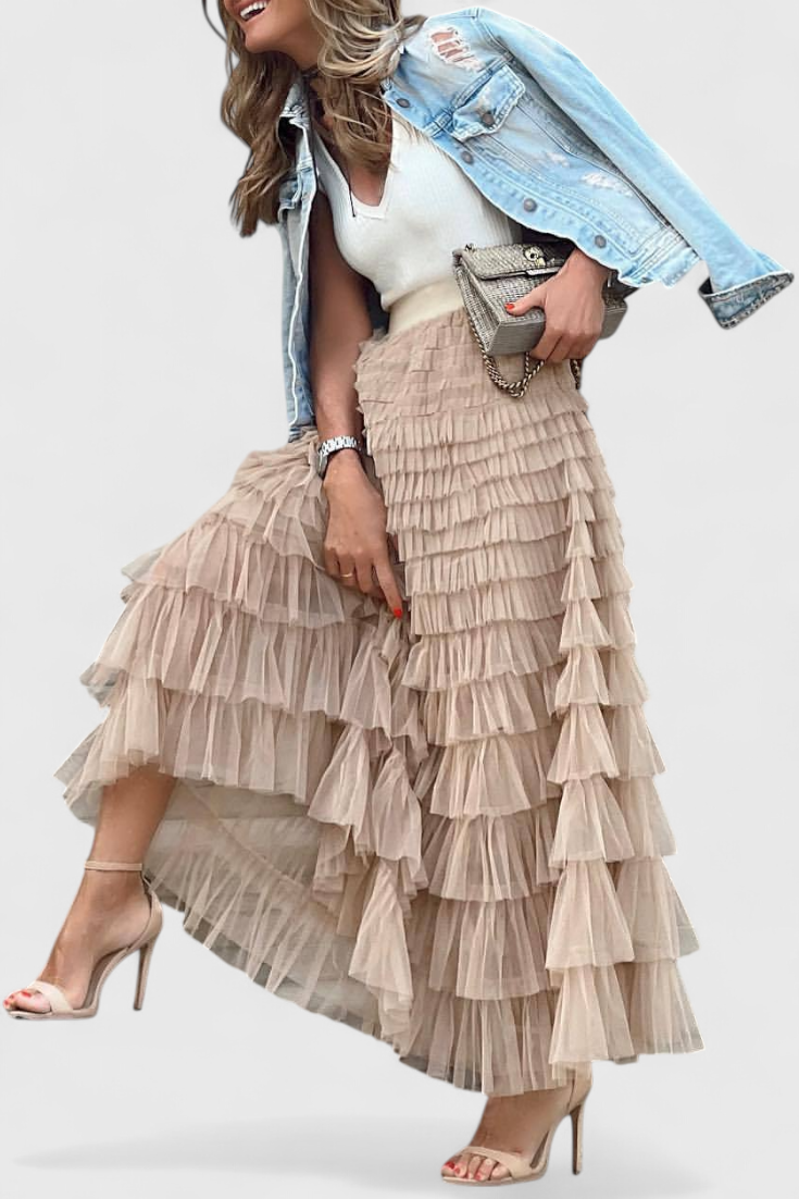 Valentina Falda De Tul Vintage Con Cintura Elástica