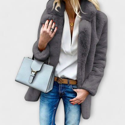 Elena Abrigo Invierno Acolchado Suave Moderno Forro Térmico
