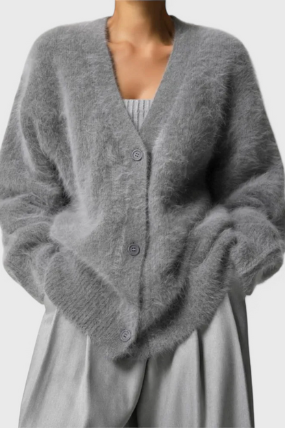 Luzia Cardigan Mezcla punto suave Y Lana Cordero Suave