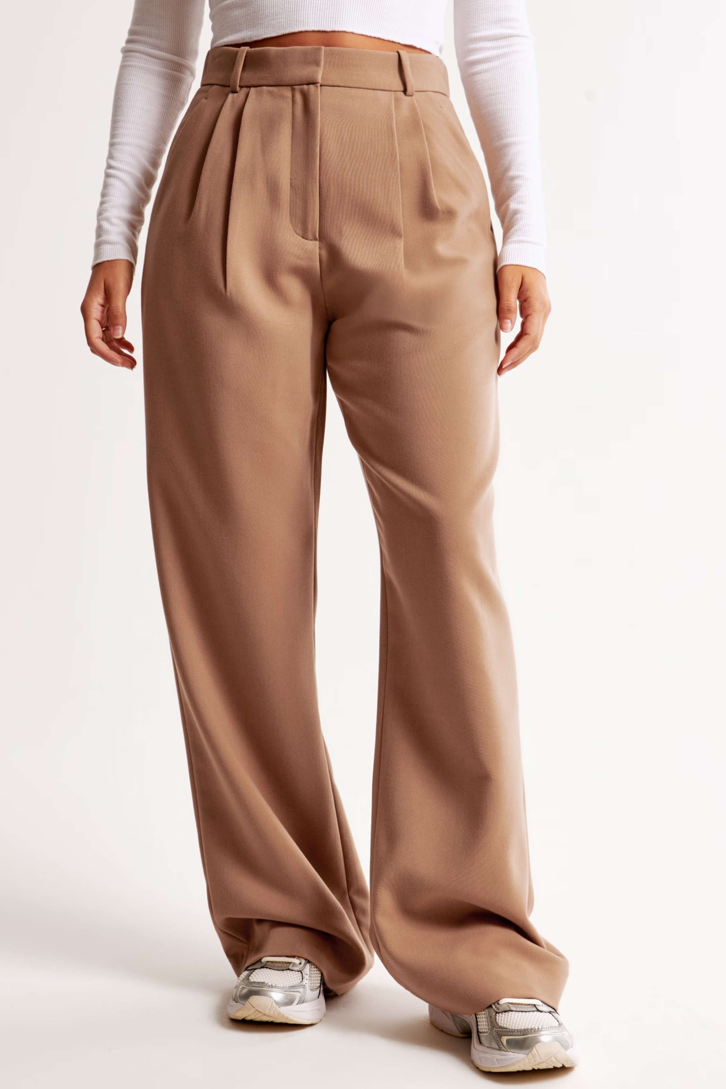 Tinabella Pantalón Tailored Pierna Ancha Cintura Alta