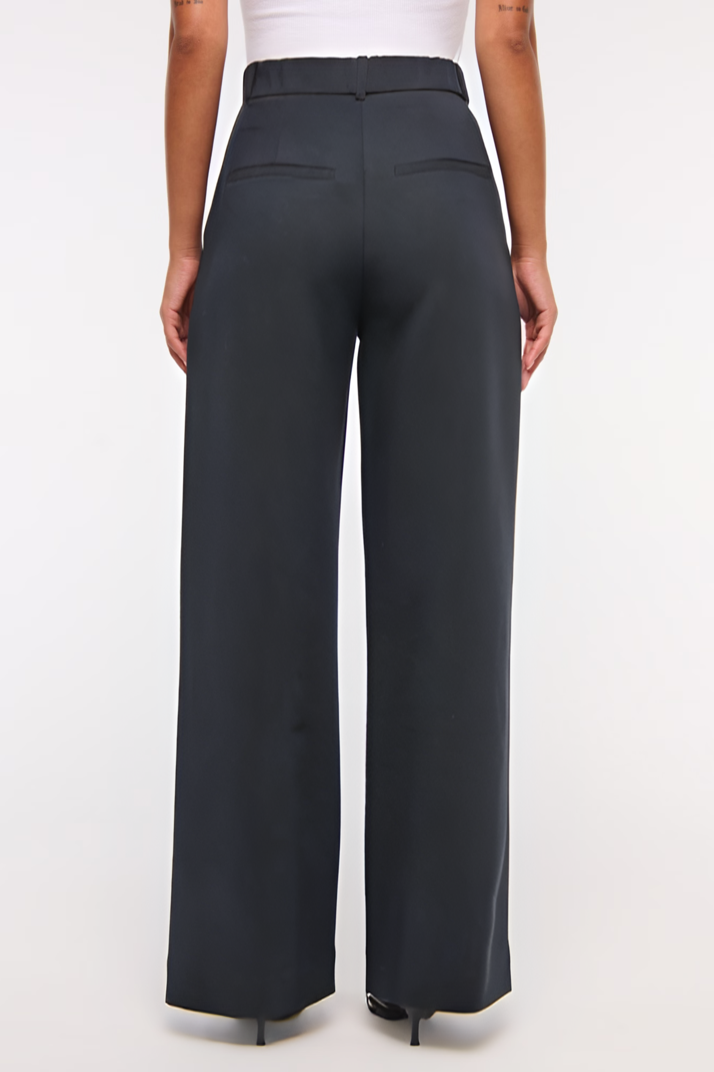 Tinabella Pantalón Tailored Pierna Ancha Cintura Alta