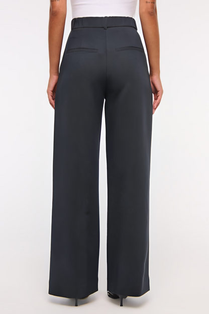 Tinabella Pantalón Tailored Pierna Ancha Cintura Alta