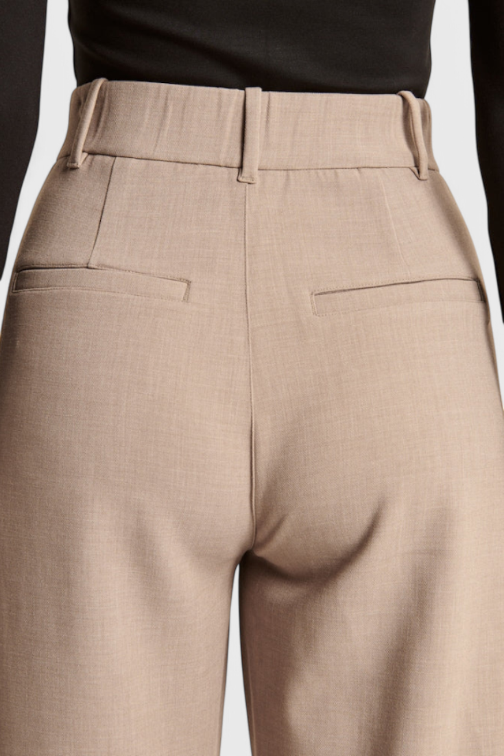 Tinabella Pantalón Tailored Pierna Ancha Cintura Alta