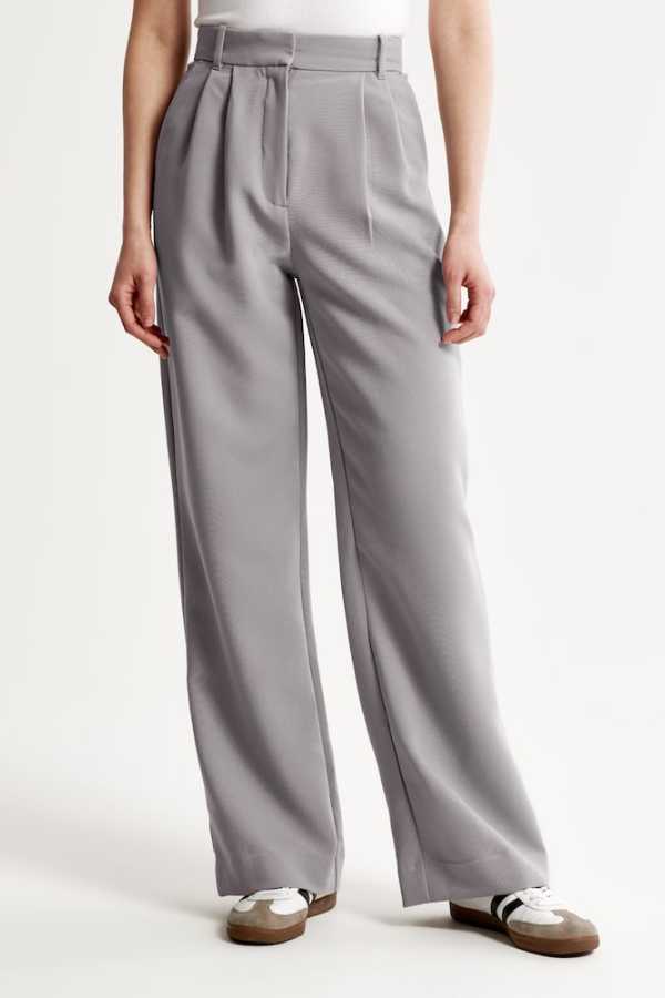Tinabella Pantalón Tailored Pierna Ancha Cintura Alta