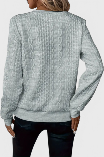 Luna Jersey De Punto Con Cremallera Frontal Suave Casual