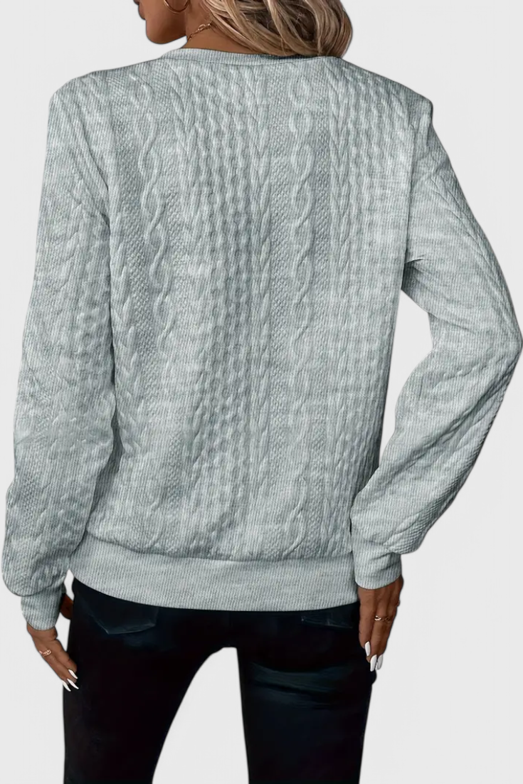 Luna Jersey De Punto Con Cremallera Frontal Suave Casual