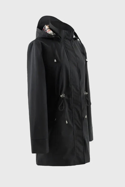 Doemi Abrigo Impermeable Manga Larga Corte Ajustado Dama