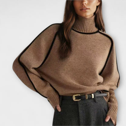 Elina Suéter Cuello Alto Suave Para Invierno Elegante