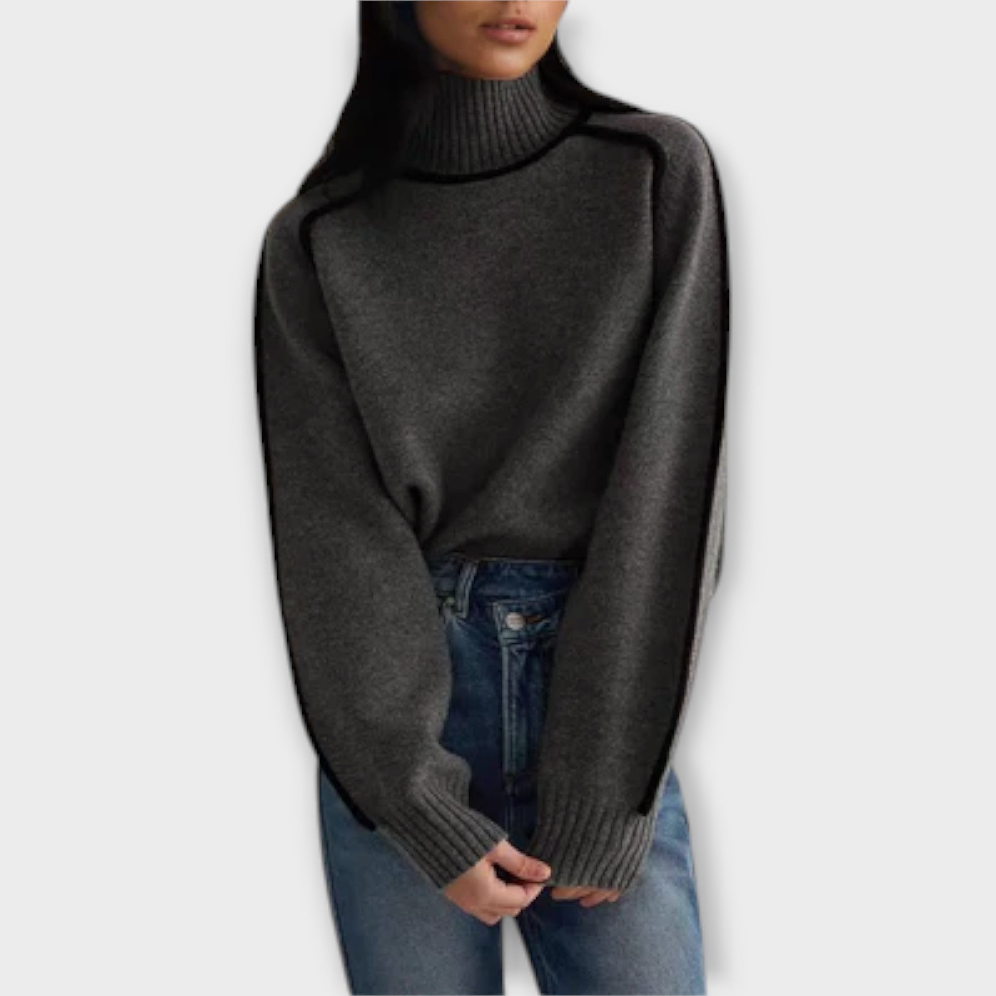 Elina Suéter Cuello Alto Suave Para Invierno Elegante