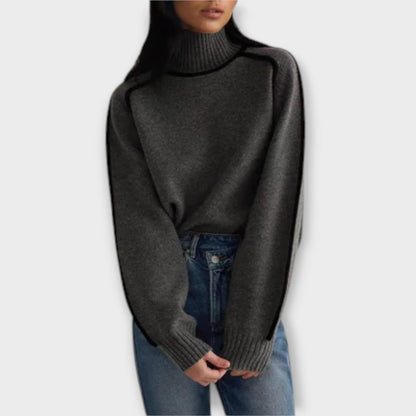Elina Suéter Cuello Alto Suave Para Invierno Elegante
