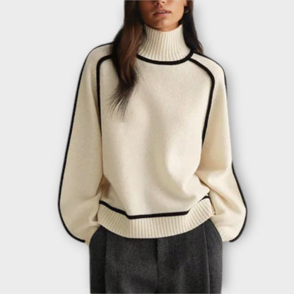 Elina Suéter Cuello Alto Suave Para Invierno Elegante