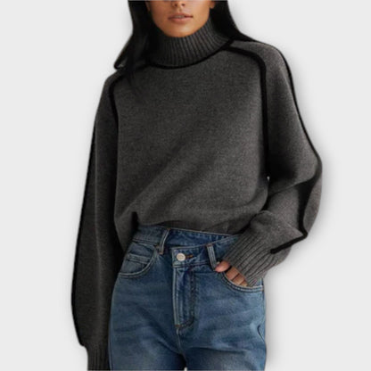 Elina Suéter Cuello Alto Suave Para Invierno Elegante