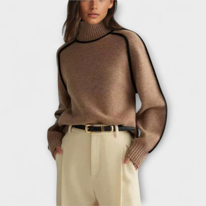 Elina Suéter Cuello Alto Suave Para Invierno Elegante