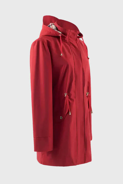 Doemi Abrigo Impermeable Manga Larga Corte Ajustado Dama