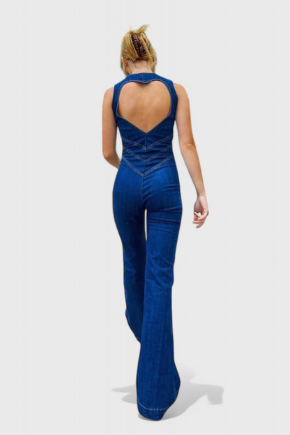 Isabel Mono Denim Espalda Corazón Con Cintura Ajustada