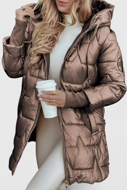 Isabela Abrigo Aislante Con Capucha Acolchado Invierno