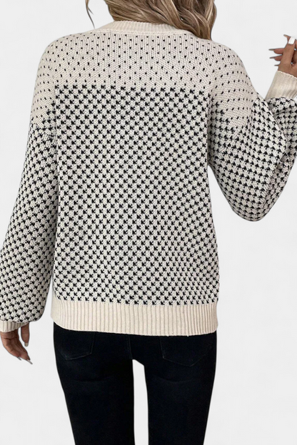 Rafaela Jersey Cuello Redondo Bloques De Color Moderno