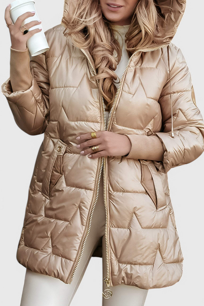 Isabela Abrigo Aislante Con Capucha Acolchado Invierno
