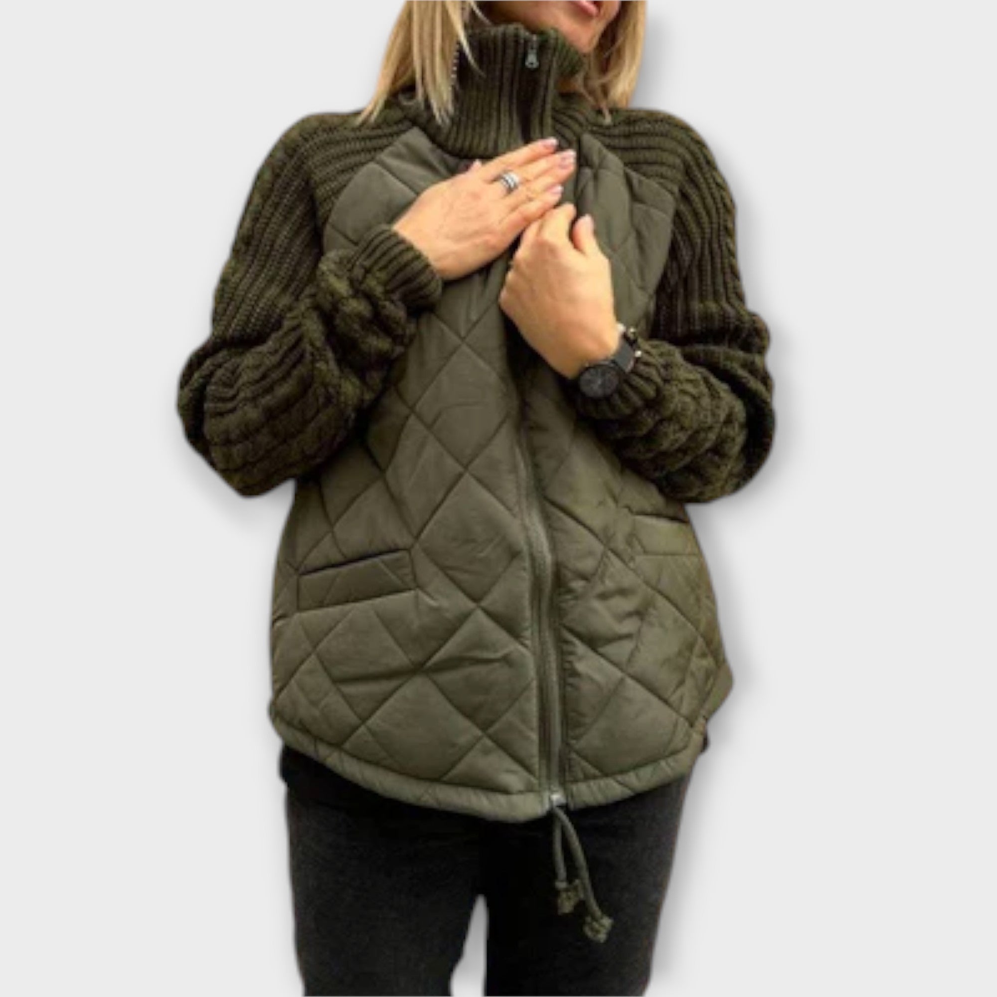 Marina Chaqueta Urbana Cuello Alto Con Acabado Premium