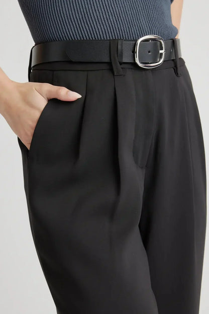 Tinabella Pantalón Tailored Pierna Ancha Cintura Alta
