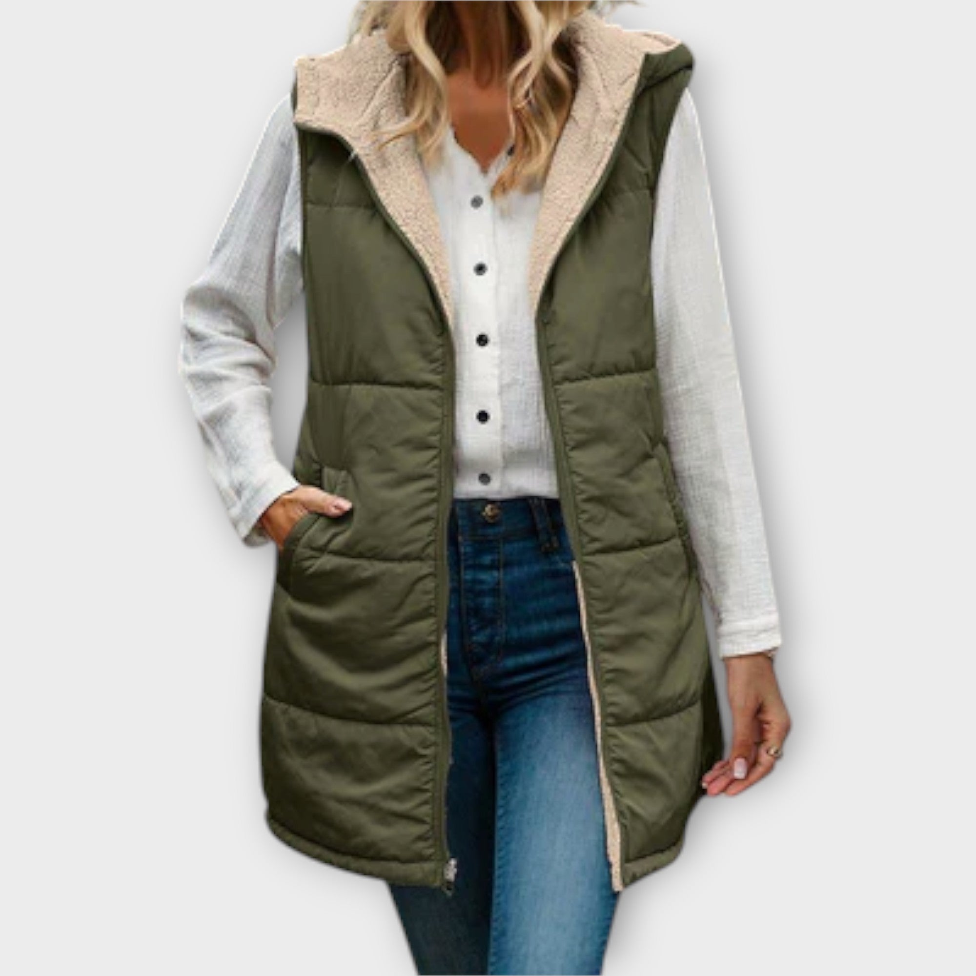 Elina Gilet Acolchado Reversible Liviano Y Cálido Plus
