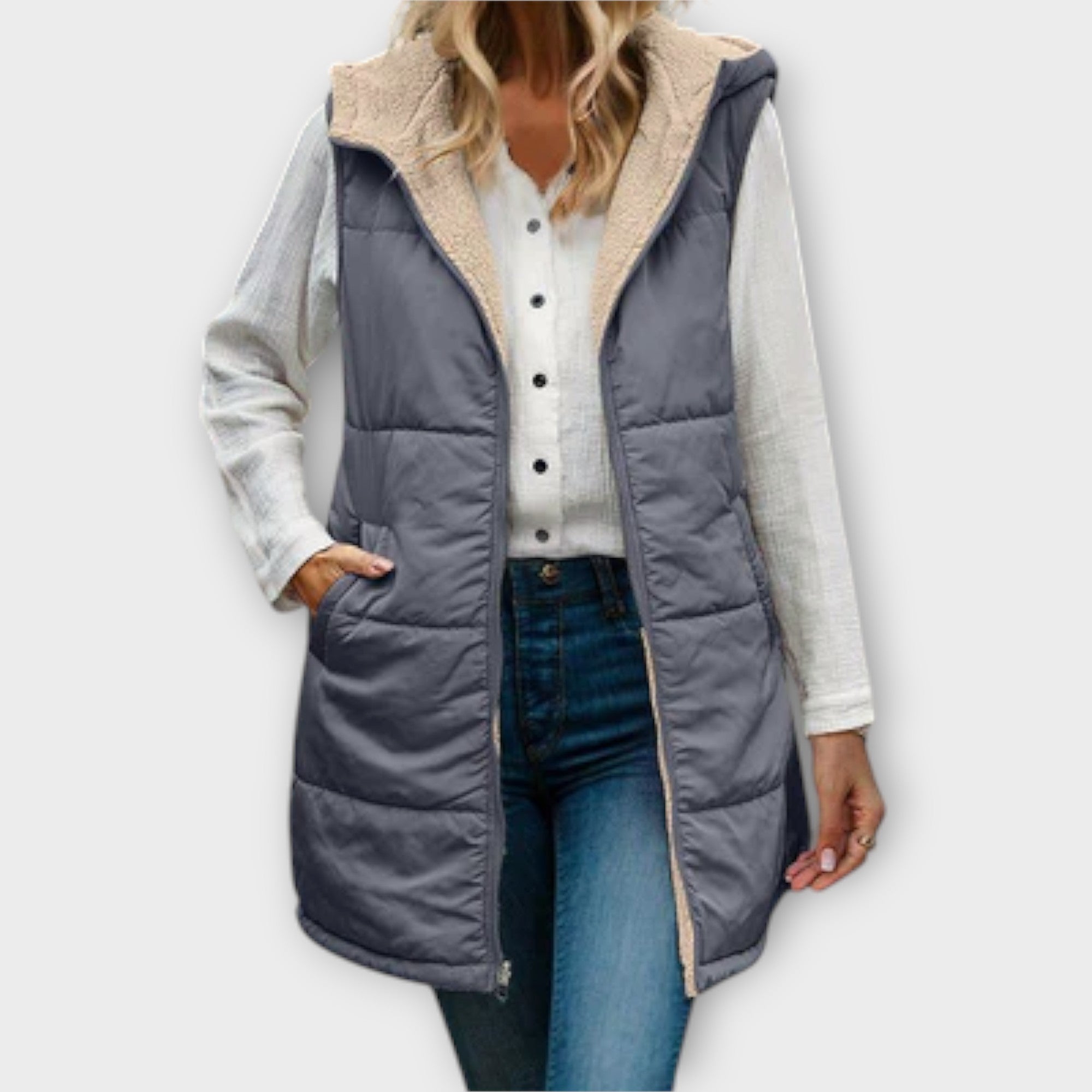 Elina Gilet Acolchado Reversible Liviano Y Cálido Plus