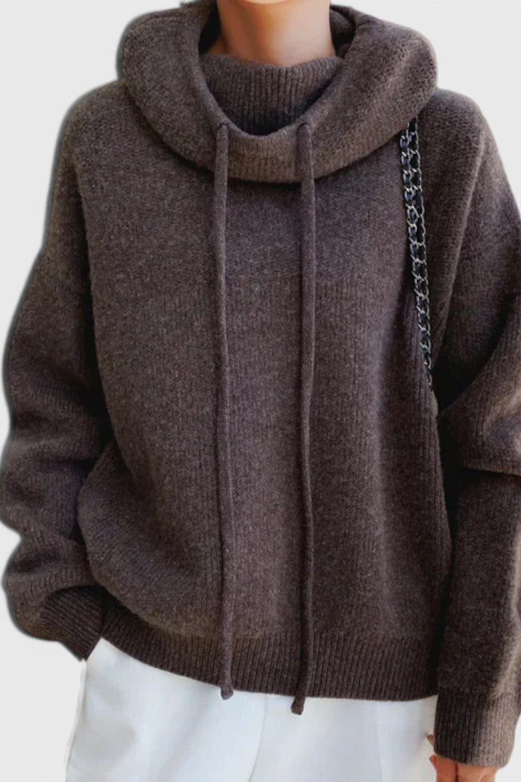 Claudia Pullover Lana Mezclada Suave Transpirable Invierno
