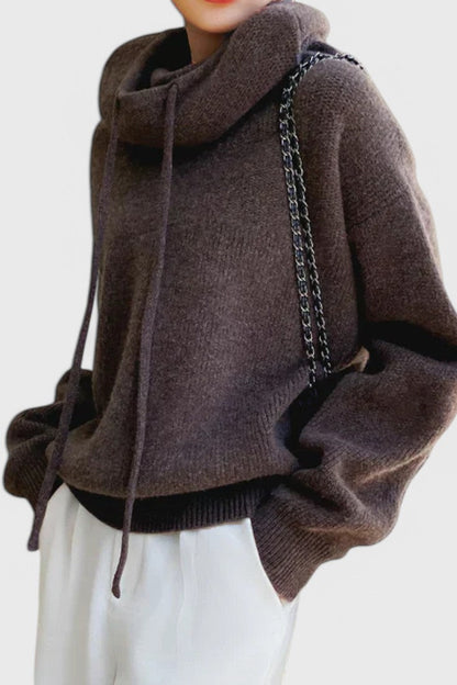 Claudia Pullover Lana Mezclada Suave Transpirable Invierno